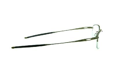 Armação de óculos de grau masculino Oakley Pewter esportivo fio de nylon metal bronze chumbo haste fina