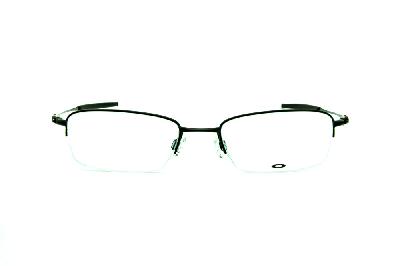 Óculos de grau Oakley Polished em metal preto e fio de nylon para homens