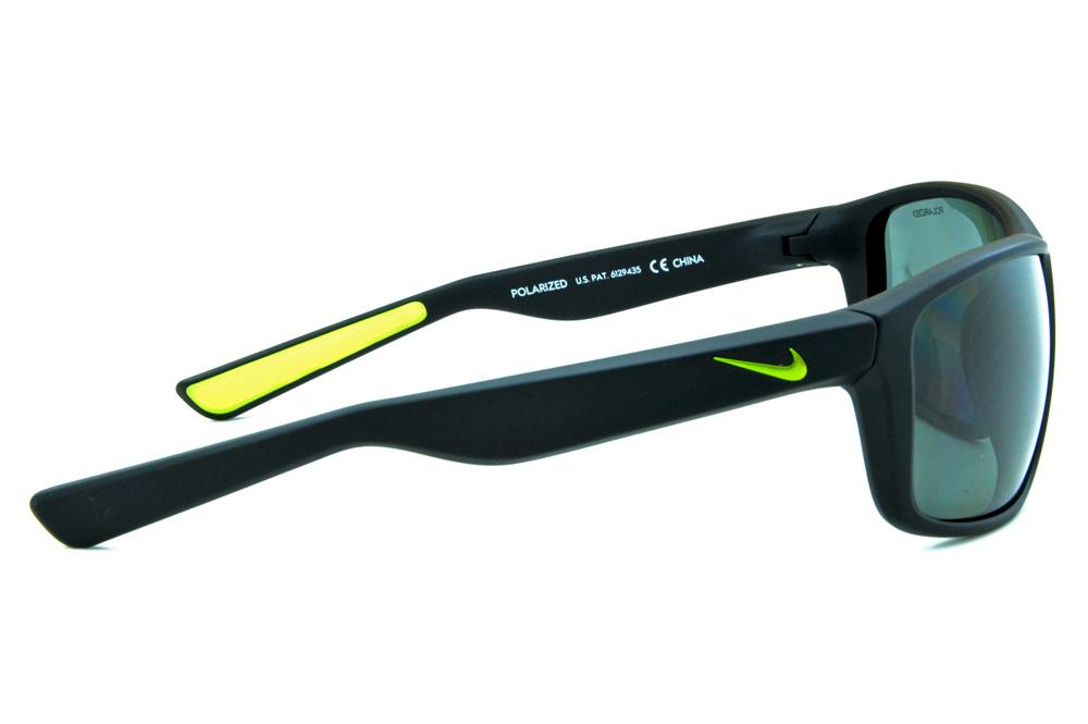 Óculos de Sol Nike Premier 8.0 EV0793 Preto fosco com lente polarizada e detalhes verde fluorescente