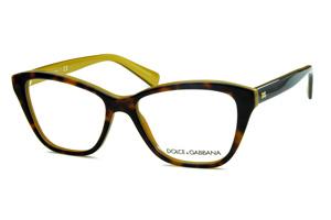 Óculos Dolce & Gabbana marrom demi tartaruga parte interna cor dourado/caramelo