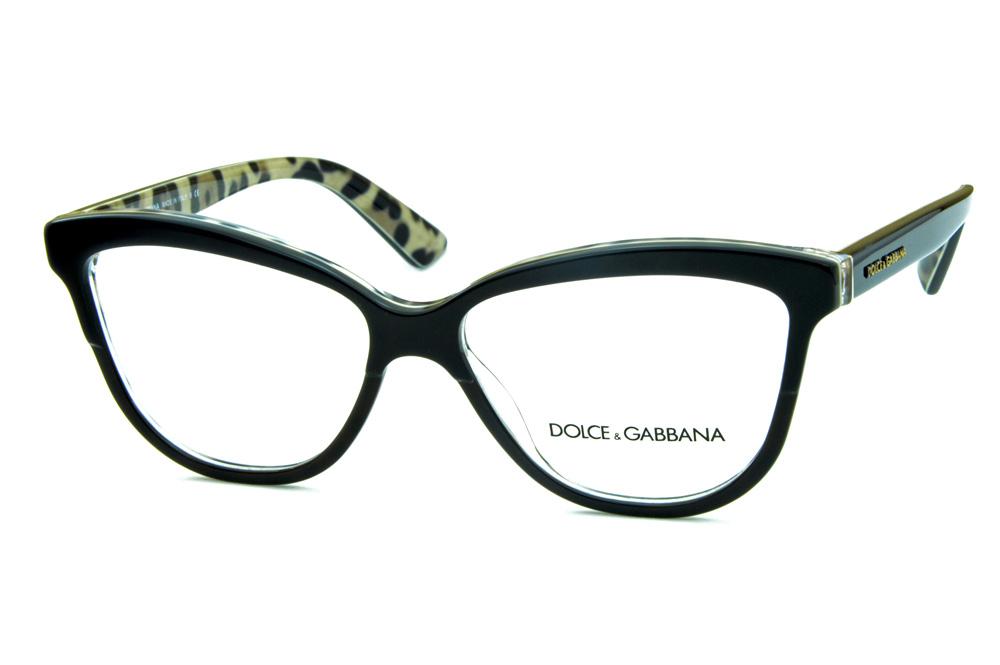 Óculos Dolce & Gabbana DG3229 Preto onça na parte interna