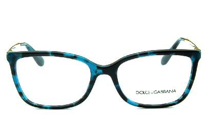 Óculos Dolce & Gabbana colorido azul e preto mesclado com hastes de metal para mulheres
