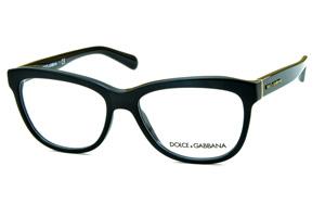 Óculos de grau Dolce & Gabbana em acetato preto piano para mulheres