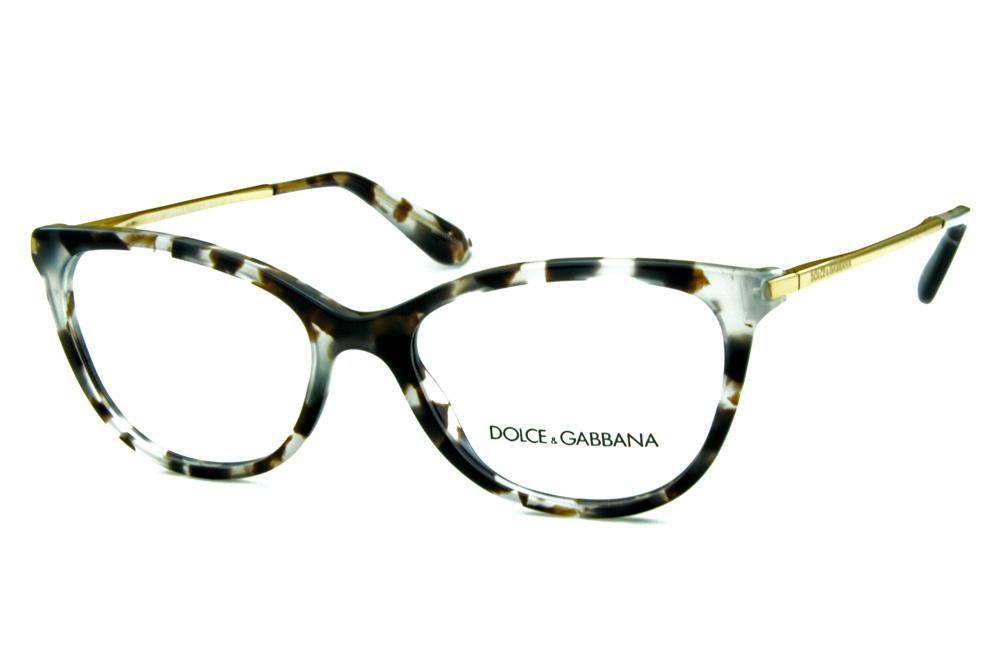 Óculos Dolce & Gabbana DG3258 Cinza e Marrom efeito onça feminino