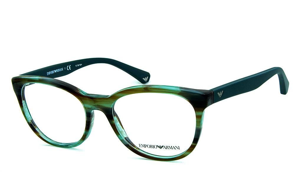 Óculos Emporio Armani EA3105 Verde mesclado hastes verde musgo
