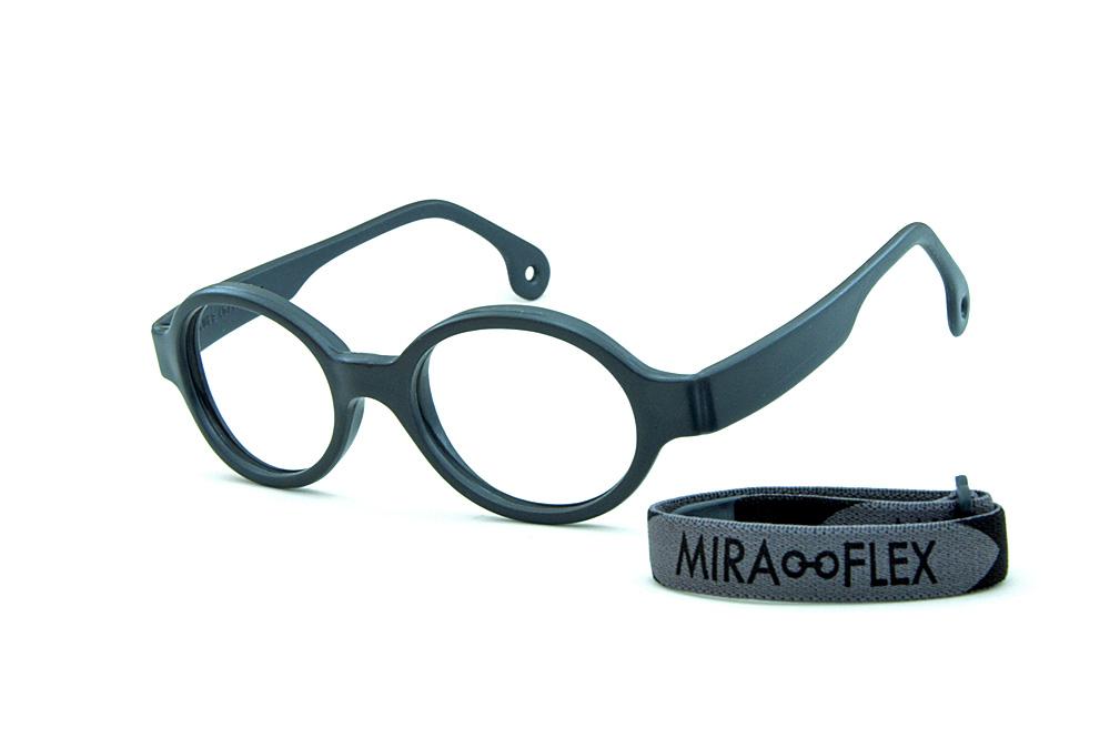 Óculos Miraflex em silicone INQUEBRÁVEL Baby Lux 2 40/14 Cinza