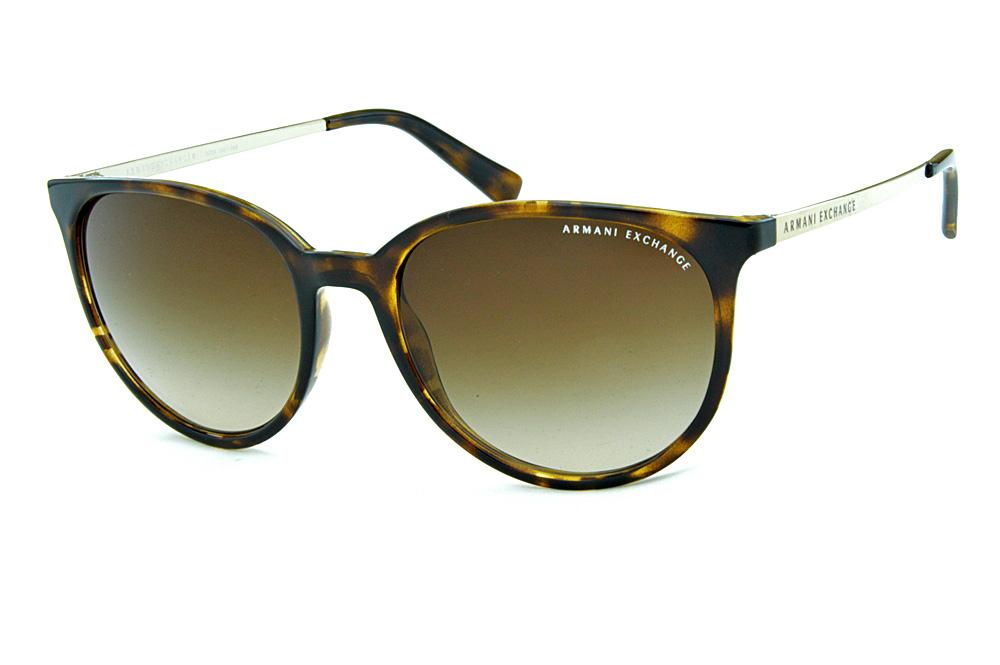 Óculos de Sol Armani Exchange AX4048 marrom tartaruga lentes degradê