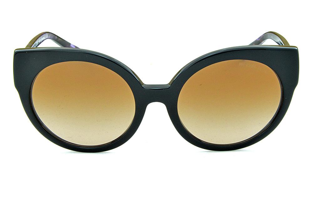 Óculos de Sol Michael Kors Adelaide1 acetato preto brilhante efeito gatinho
