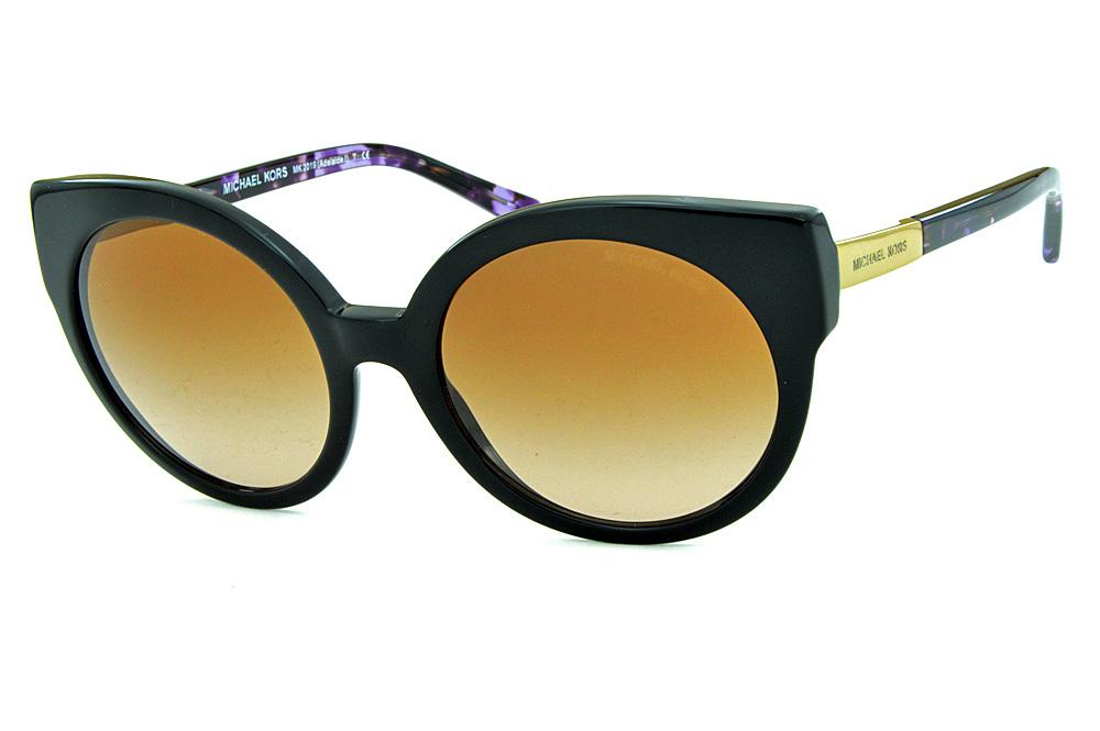 Óculos de Sol Michael Kors MK2019 Adelaide1 preto hastes roxa/lilás