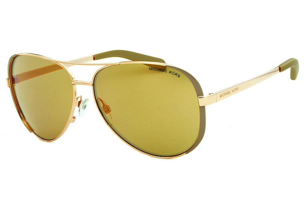 Óculos de Sol Michael Kors MK5004 Bronze lentes espelhadas rosê