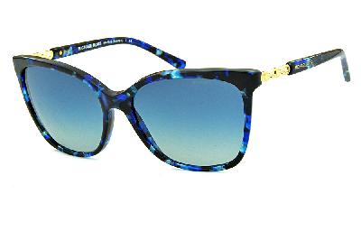 Óculos de Sol Michael Kors Sabina 2 em acetato azul efeito tartaruga e lentes em degradê