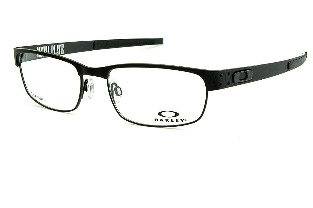 Óculos Oakley OX5038 Metal Plate Titanium Preto fosco