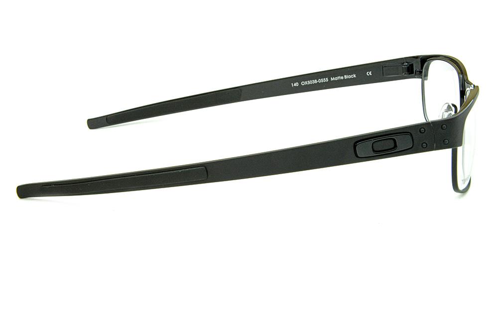 Óculos Oakley OX 5038 Metal Plate Titanium Preto fosco