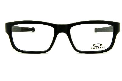 Óculos Oakley OX 8034 Marshal em acetato preto fosco com detalhe nas hastes