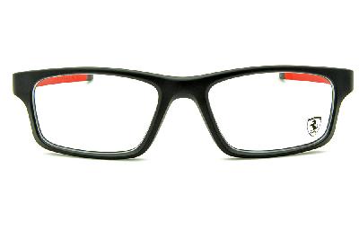 Óculos Oakley OX 8037 Crosslink Ferrari Acetato preto e vermelho com haste adicional preto fosco
