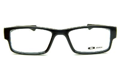 Óculos de grau Oakley Airdrop Acetato preto brilhante com logo creme