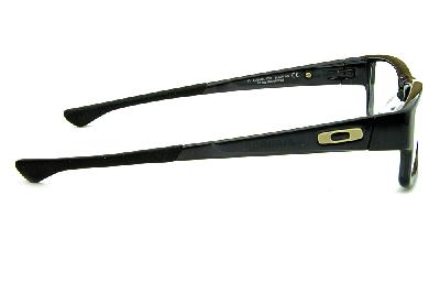 Óculos de grau Oakley Airdrop Acetato preto brilhante com logo creme