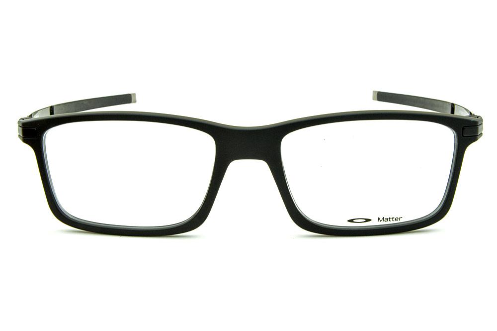 Óculos de grau Oakley Pitchman acetato preto fosco com haste de metal preta para homens