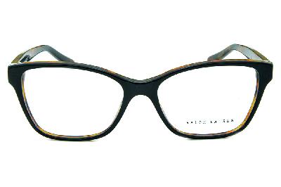 Óculos de grau Ralph Lauren em acetato preto com demi tartaruga para mulheres