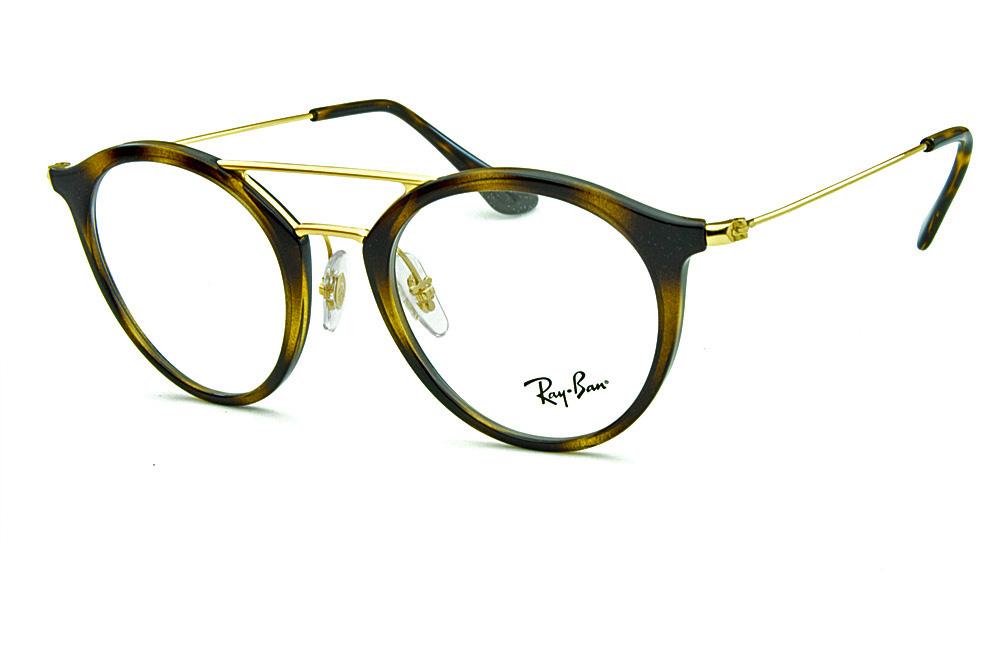 Óculos Ray-Ban RB7097 Acetato Demi tartaruga com dourado
