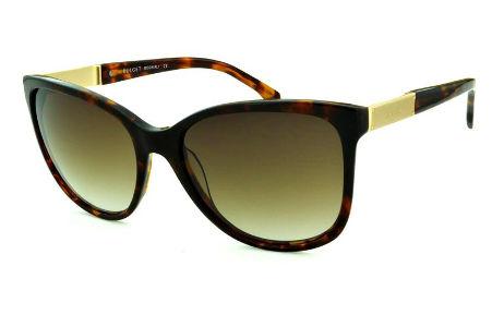 Óculos de Sol Bulget acetato gatinho cor demi/tartaruga efeito onça e dourado para mulheres