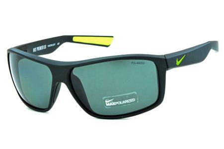Óculos de Sol Nike Premier 8.0 EV0793 Preto fosco com lente polarizada e detalhes verde fluorescente