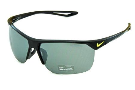 Óculos de Sol Nike Trainer preto brilhante com logo verde fluorescente e lente semi espelhada