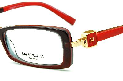 Óculos Ana Hickmann AH 6229 acetato vermelho com haste giratória