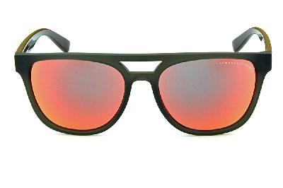 Óculos de Sol Armani Exchange AX 4032 Preto com hastes cinza espelhado vermelho