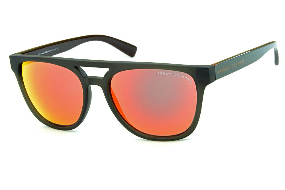 Óculos de Sol Armani Exchange AX4032 Preto hastes cinza/espelhado