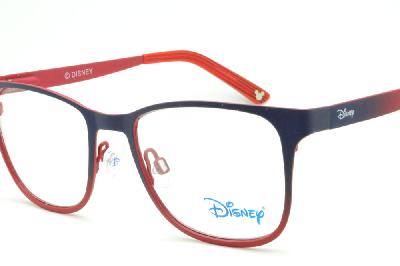 Óculos de grau infantil Disney em metal azul e vermelho para meninos e meninas