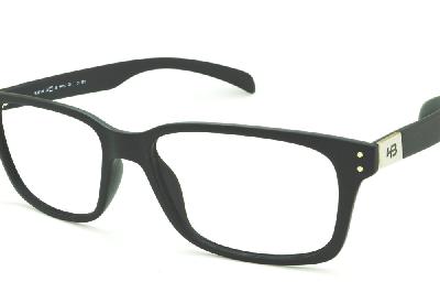 Óculos de grau Hot Buttered HB Aerotech preto fosco quadrado para homens