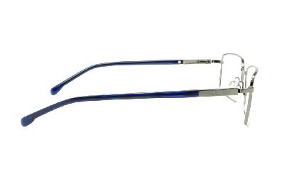 Armação de grau masculino óculos Bulget chumbo metálico com haste azul marinho metal quadrado