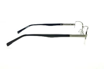Armação de grau masculino quadrado óculos Bulget metal chumbo fio de nylon com haste azul marinho