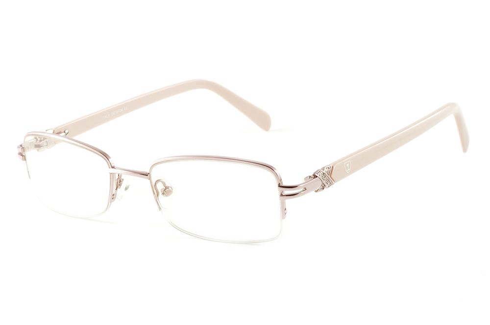Óculos Ilusion J00618 rosê fio de nylon haste bege