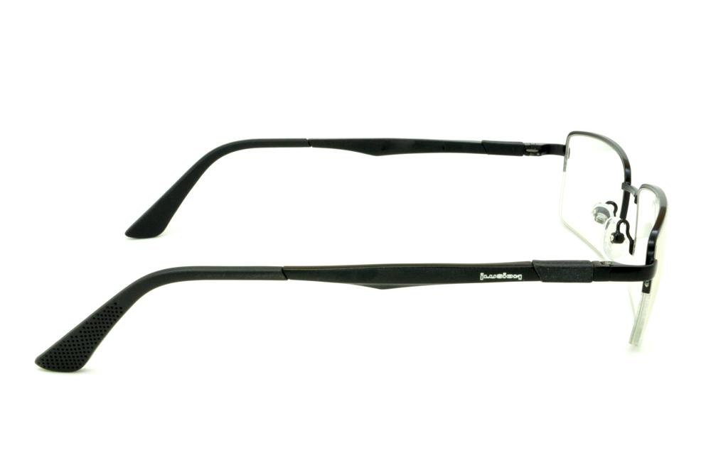Óculos Ilusion fio de nylon preto com haste preta flexível de mola