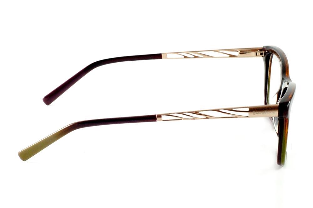 Óculos de grau Ilusion em acetato marrom e verde musgo para as mulheres