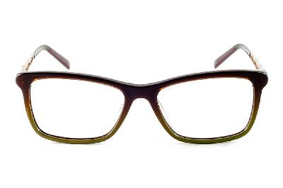 Óculos de grau Ilusion em acetato marrom e verde musgo para as mulheres