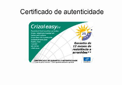 Lente Crizal Easy ESPECIAL Acrílica Anti Reflexo grau Esférico -4,00 a +4,50 / Cilíndrico 0 a -4,00