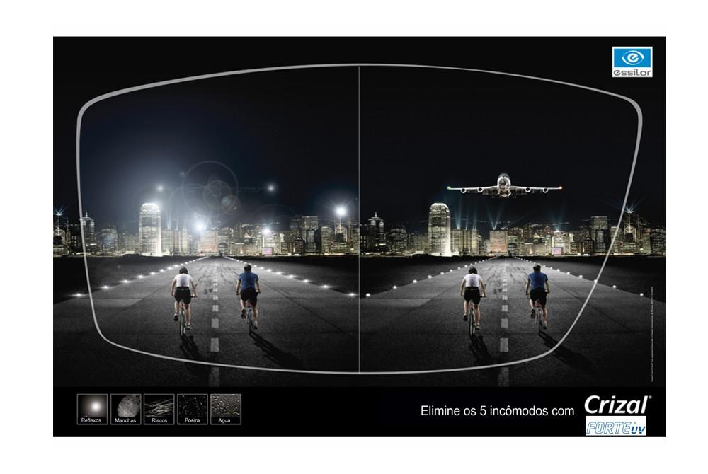 Lente Transitions Crizal Forte Acrílica com Anti Reflexo - Grau Esférico -2,00 a +4,00 / Cilíndrico 0 a -2,00 .:. Todos os eixos