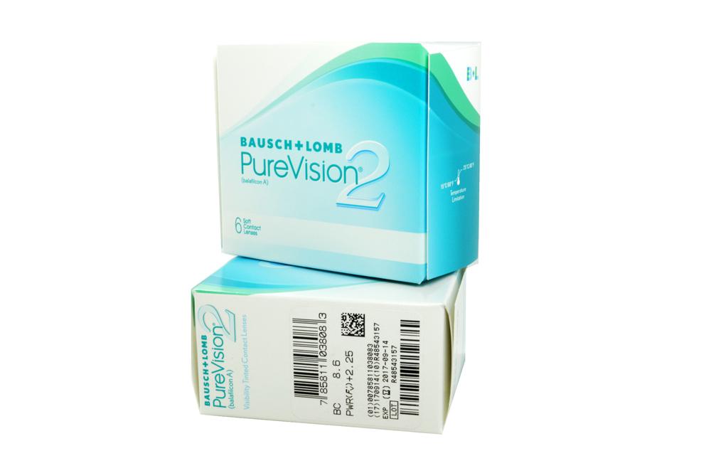 Lente de contato PUREVISION 2 .:. esférico -5,00 kit com 6 lentes