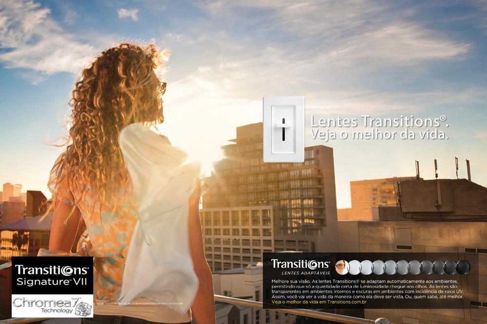 Lente Transitions Crizal Easy ESPECIAL em Policarbonato Grau Esférico -6,00 a +5,50 / Cil. 0 a -4,00