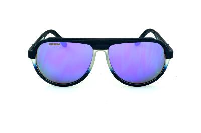 Óculos Absurda La Rocca azul fosco com lente roxa espelhado