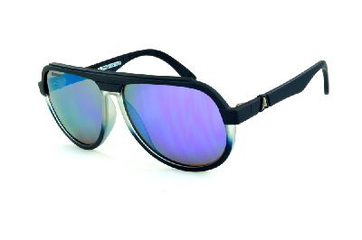 Óculos Absurda La Rocca azul fosco com lente roxa espelhado