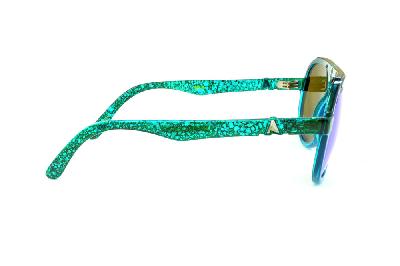 Óculos Absurda La Rocca verde/azul neon efeito bolha