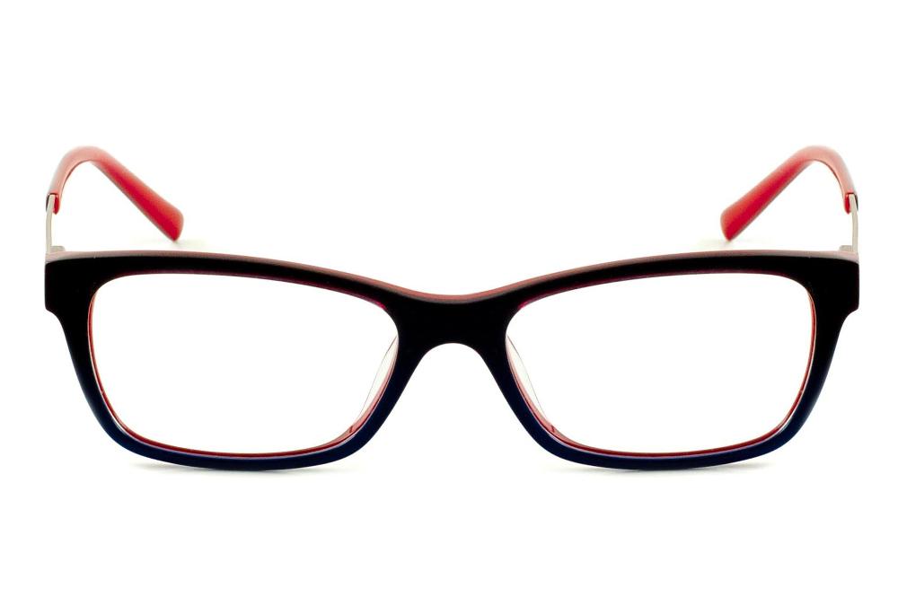 Armação de óculos de grau Ana Hickmann em acetato vinho, azul e vermelho para mulheres