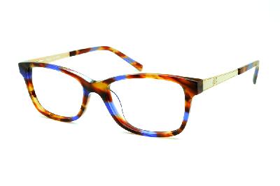 Óculos Ana Hickmann em acetato mesclado marrom caramelo e azul para mulheres