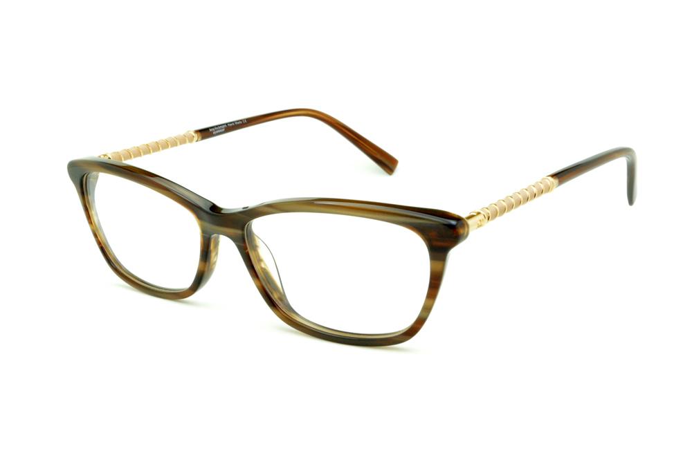 Óculos Ana Hickmann AH6225 marrom caramelo e dourado feminino
