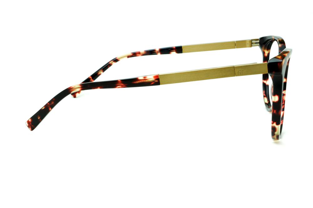 Armação de grau redonda óculos Ana Hickmann em acetato tartaruga efeito onça para mulheres
