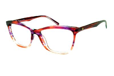 Óculos Ana Hickmann HI 6013 efeito estampa lilás, vinho e roxo em acetato